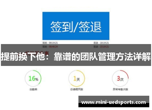 提前换下他:靠谱的团队管理方法详解 提前换下他:靠谱的团队管理方法详解